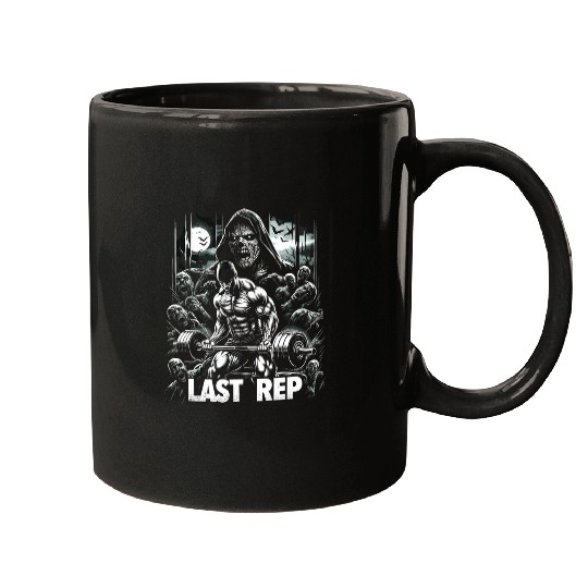 Last Rep 80s Slasher Bodybuilding Mugs