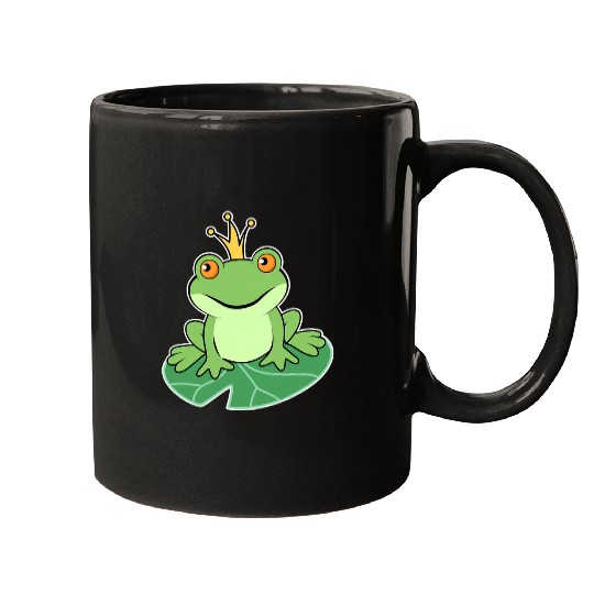 Frog Pet Cute King Frog Toad with a Crown Mugs