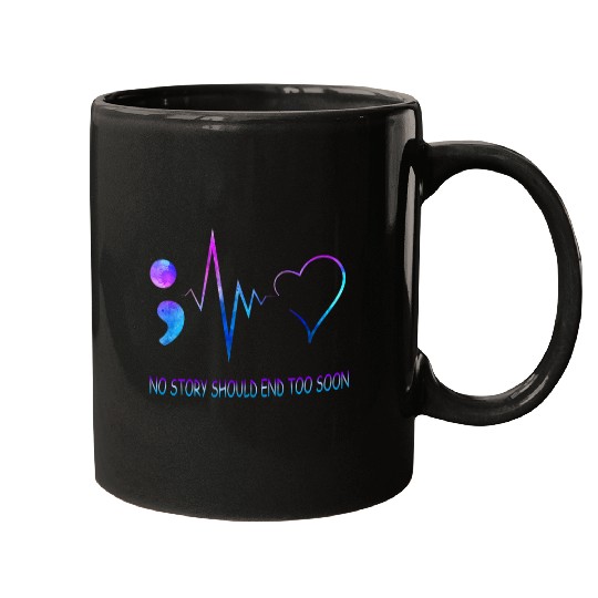 suicides Prevention 988 Ribbon no story should end soon suicides awareness depression mental Mugs