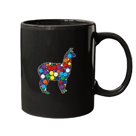 Llama Pet September th Polka Dot Alpaca International Dot Day Mugs