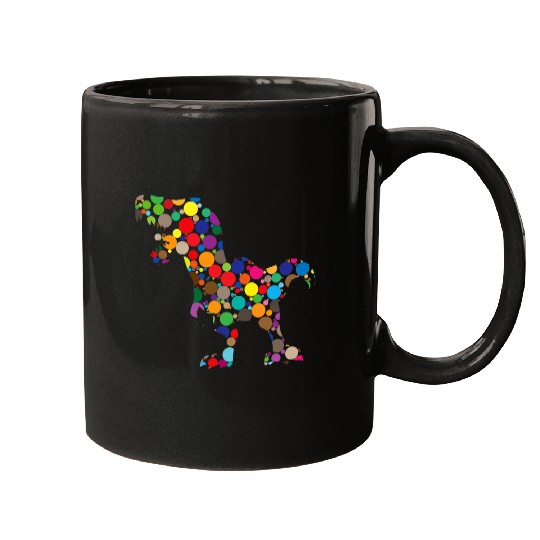 Dinosaur Pet Dot Day Dinosaur Colorful Trex Dinosaur polka Dot Boys Kids 2 8 Mugs
