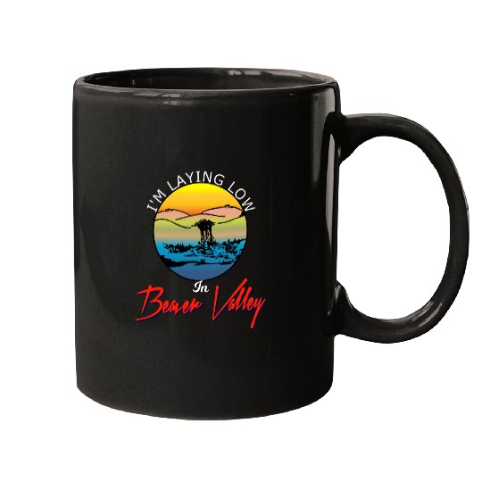 Beaver Pet Im Laying Low In Beaver Valley Funny Mens Outdoors Hiking Mugs