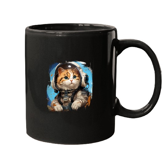 Astronaut Job Scotch Fold Cat Astronaut Vbs 2T Mugs