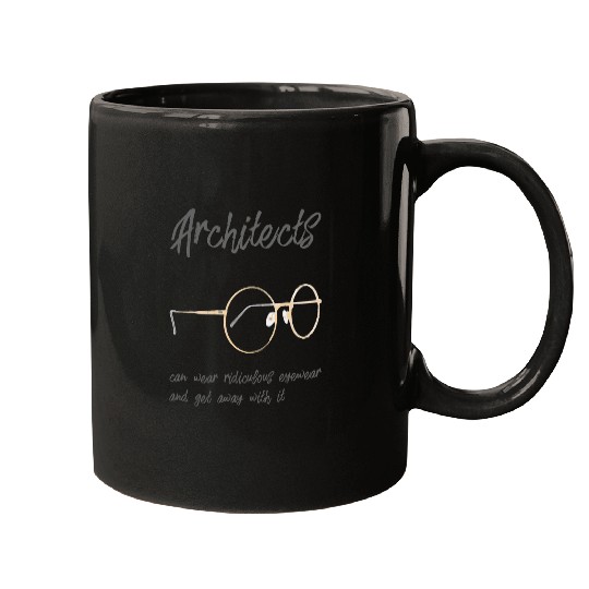 Turtle Pet Architect style glasses black clothes turtleneck Mugs