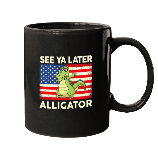 Alligator Pet See Ya Later Alligator  Crocodile Funny Gator Mugs