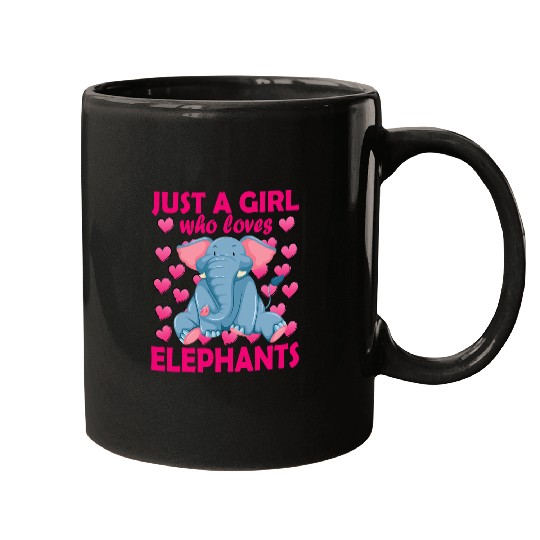 Elephant Mammal Just a Girl who Loves Elephants Zoo Elephant conservative 1 Mugs