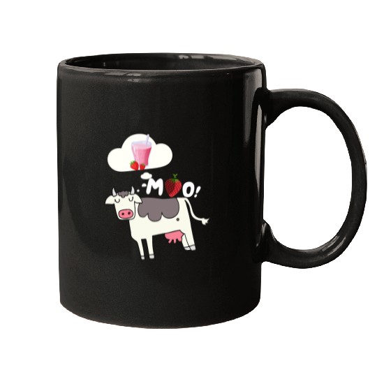 Cow Pet Strawberry cute cow Pink Strawberry cow 96 Mugs