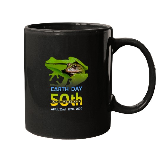 Frog Pet Earth Day 50th Anniversary Frog and Toad Silhouette Mugs