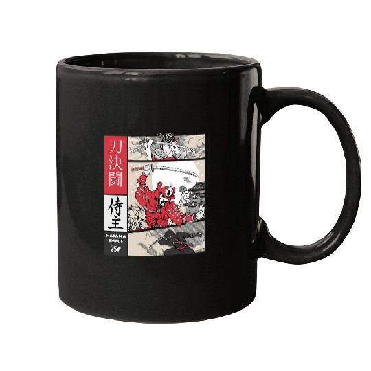 Book Fun aesthetic clothes geisha ninja Samurais comics books style Mugs