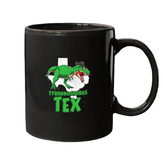 Dinosaur Pet Tyrannosaurus Tex Prehistorc Reptile Cowboy Adult Mugs