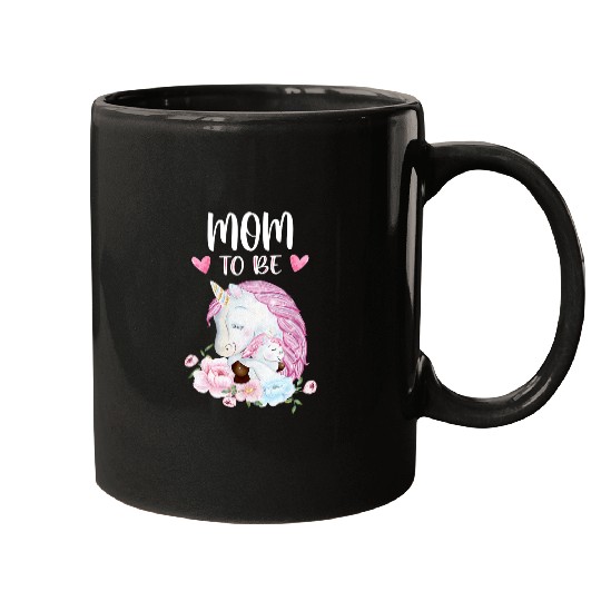 Unicorn Pet Mom To Be Unicorn Baby Shower For Girl Floral Mugs