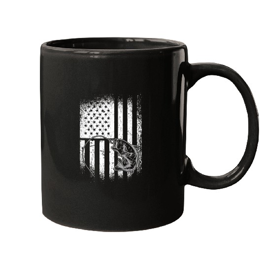 Fishing Fun American Patriotic Crappie Fishing For Fisherman Fish Lover Mugs