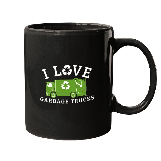 I Love Garbage Trucks Funny Garbage Truck Driver Recycling Mugs