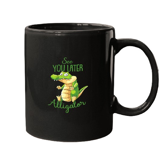 Alligator Pet Reptile Crocodile See You Later Alligator 2 Mugs