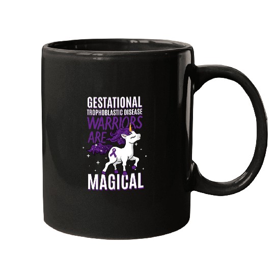 Unicorn Pet Warriors are Magical GTD Awareness Unicorn Ribbon Purple Mugs