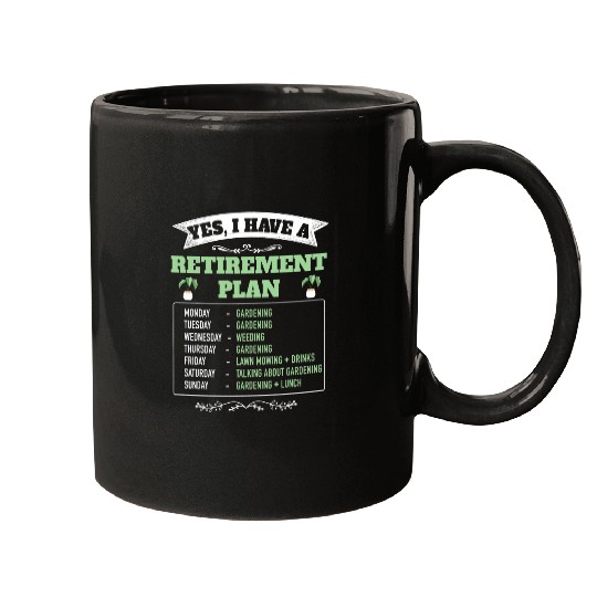 Lawn Mower Fun Funny Gardening Yes I Have A Retirement Plan Lawn Mowing Mugs