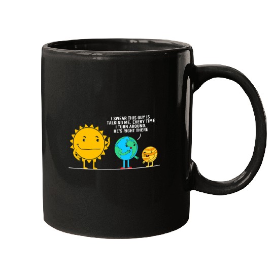 Astronaut Job Outer Space Joke Funny Solar System Pun Earth Sun Moon Mugs