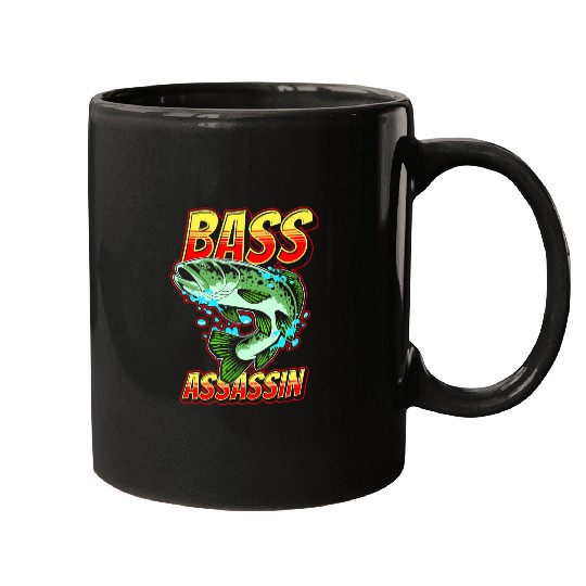 Fishing Fun Bass Assassin Funny Fisherman Bass Fish Jumping Mugs