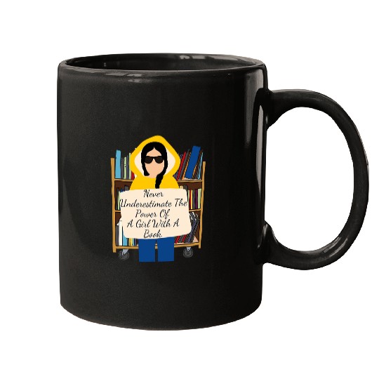 Book Fun Feminist Quote A Girl With Book Ruth Bader Ginsburg Funny Mugs