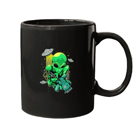 Aliens UFO Womens Mind Control 2Extra Terrestrial Alien Voodoo Womens Mugs