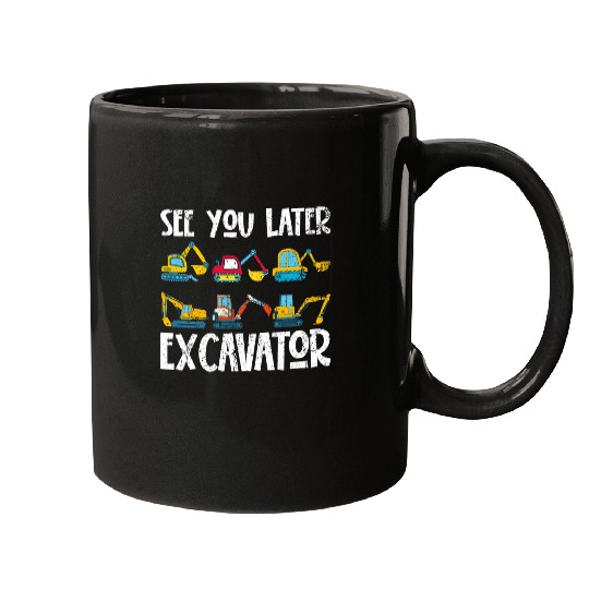 Excavator Fun Digger Funny Construction Work Vehicle Mugs
