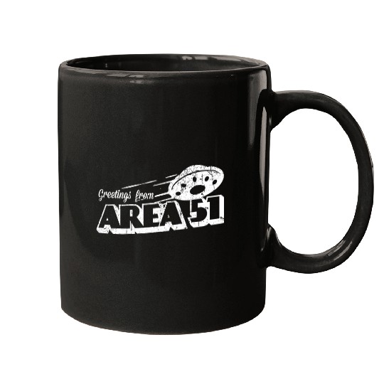 Aliens UFO Greetings From Area 51 vintages Funny Alien UFO Encounter Mugs