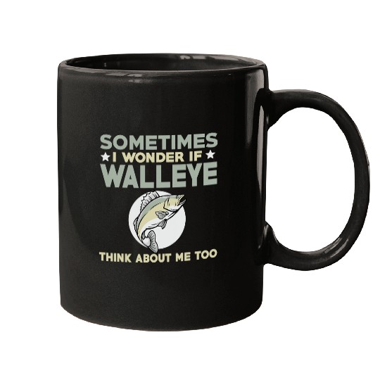 Fishing Fun Funny Walleye Fishing Lover Design Freshwater Fish Fishermen Mugs