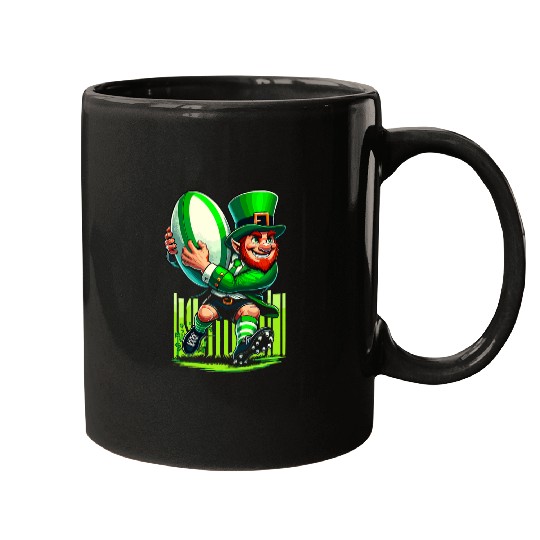 Sport Rugby Leprechauns Rugby St Patricks Day Mugs