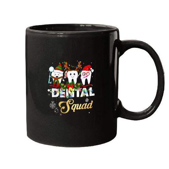 dentists Job Hygienist Christmas Dental Squad Outfit Mugs