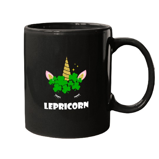 Unicorn Pet Lepricorn Unicorn Shamrock Green Clover Boy Girl Mugs