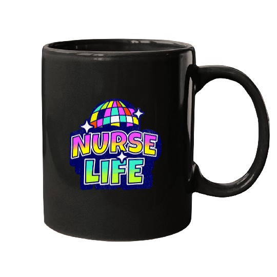 nurses Job 70s Disco nursess Day nurses Life nurses Week 2Women Mugs