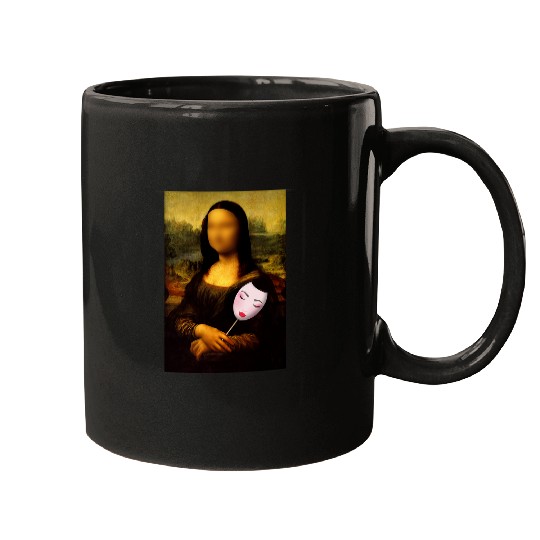 Funny Mona Lisa Art History Geisha Leonardo da Vinci Leonardo Da Vinci Mugs