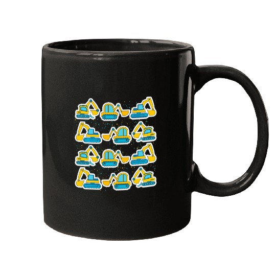 Excavator Fun Vehicles Construction Work Kids Boys Toddlers Mugs