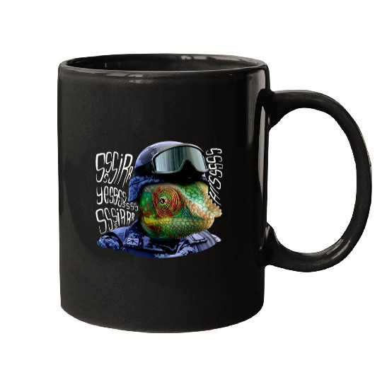 Chameleon Pet Lieutenant Chameleon Hiss Mugs