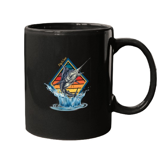 Fishing Fun Key West Florida FL vintages swordsfish Sport Fishing Mugs