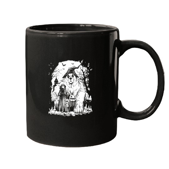 Saint Bernard Pet Spooky For Moonlight Halloween Mugs