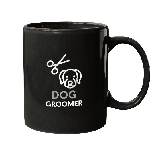 Veterinarian Job Cool Dog Groomer Pet Lover Veterinarian Grooming Grunge Mugs