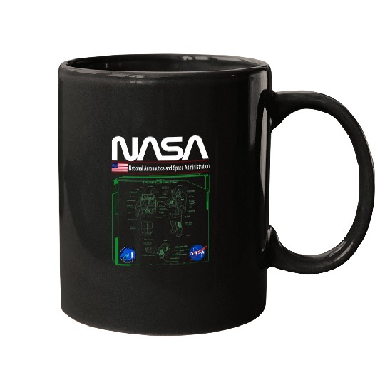 Astronaut Job NASA Astronaut Suit Schematic Worm Mugs