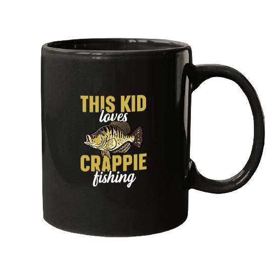Fishing Fun Crappie Fish This Kid Loves Crappie Fishing Mugs