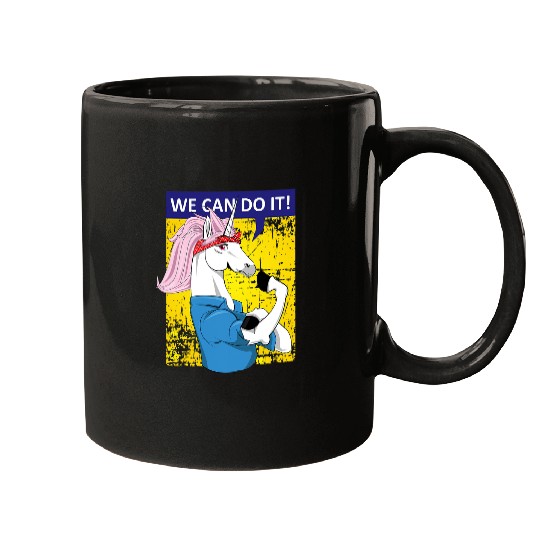 Unicorn Pet We can do it Rosie the Riveter Unicorn Gifts Mugs