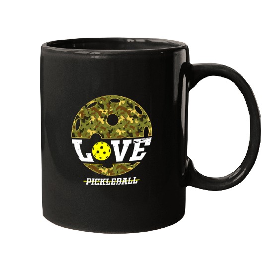 Sport Pickleball Love Pickleball Camo pattern Pickleball Women Men Player Mugs