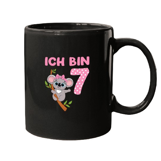 Koala Pet Ich Bin 7 Years Koala 7 Birthday Girl Birthday Party Mugs