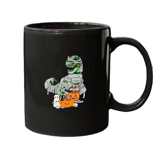 Dinosaur Pet Halloween Scary Mummy Dinosaur Trex Costume Kids Boys Men Mugs