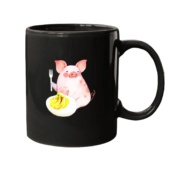 Pig Pet Deviled Eggs Pig Thanksgiving Dinner Eggs Lover Mugs