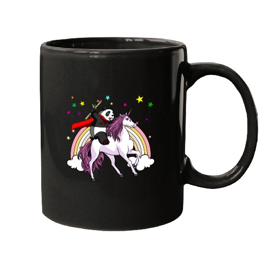 Unicorn Pet Bear Panda Bear Riding Magical Unicorn 203 forest Mugs