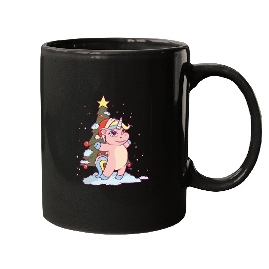 Unicorn Pet Cute Christmas Unicorn Cartoon Mugs