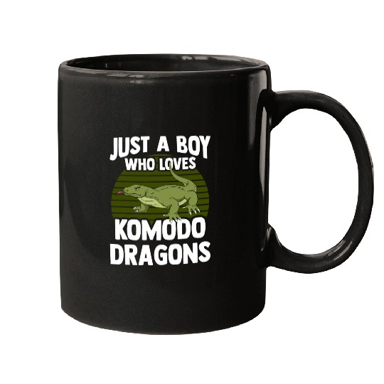 Komodo Pet Just A Boy Who Loves Komodo Dragons Komodo Dragon Lover Mugs