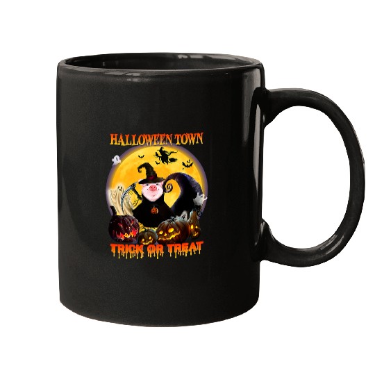 Pig Pet Witch Halloween Town Trick Or Treat Happy Halloween 104 Mugs