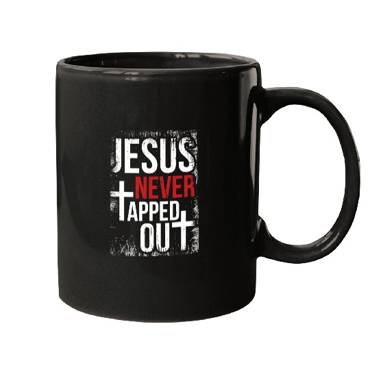 Sport Wrestling Jesus Never Tapped Out Christian Wrestling Faith Christian Mugs