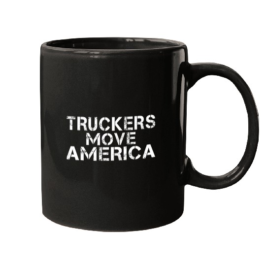 Truck Fun Trucking Trailer Truck Semi Truck Trucker Dad 4 Mugs